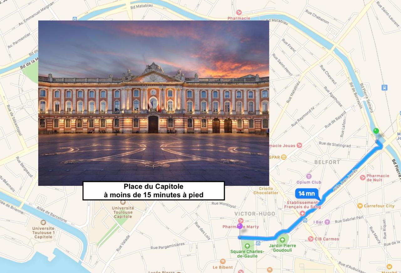 Le Bonrepos - Appartement 2 Chambres Clim & Parking Toulouse Luaran gambar